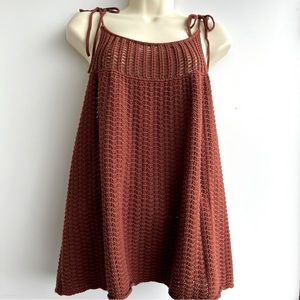 Maurices Rust Crocheted Knit Tank Top Size  Large
